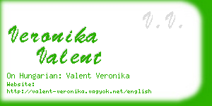 veronika valent business card